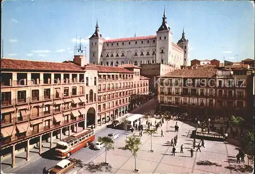 Toledo Castilla La Mancha Plaza de Zocodover y Alcazar Kat. Toledo
