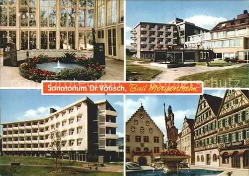 Bad Mergentheim Sanatorium Dr. Voetisch Kat. Bad Mergentheim