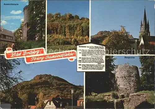 Bad Driburg Iburg Sachsenklause Burgruine Aussichtsturm Kat. Bad Driburg