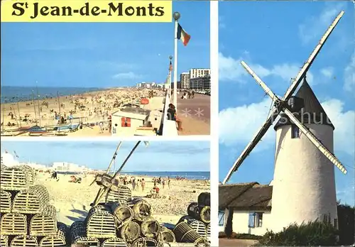 Saint Jean de Monts Strand  Windmuehle Kat. Saint Jean de Monts