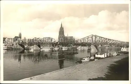 Frankfurt Main Eiserner Steg Dom  Kat. Frankfurt am Main