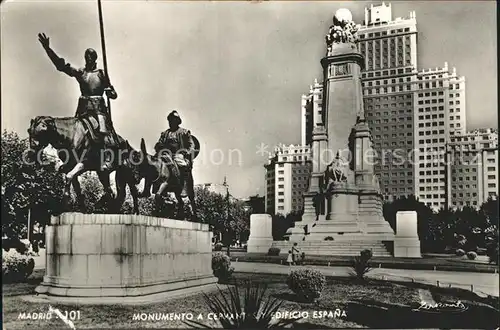 Madrid Spain Monumento Cervantes  Kat. Madrid