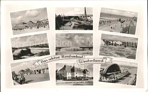 Westerland Sylt Strand Promenade Kurhaus Hafen  Kat. Westerland