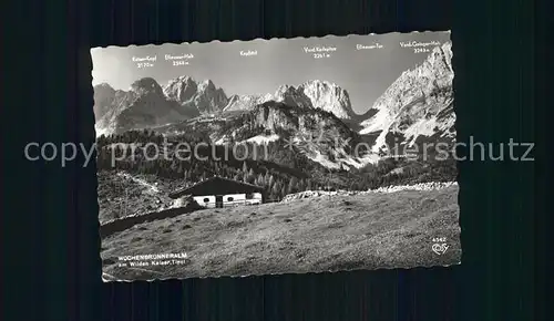 Wilder Kaiser Wochenbrunneralm Kaiser Kopf Ellmauer Halt Kat. Wildermieming