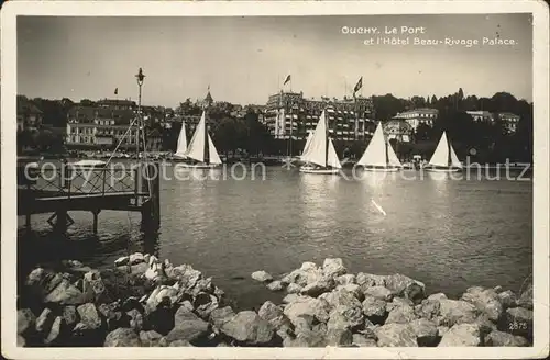 Ouchy Hafen Hotel Beau Rivage Palace  Kat. Lausanne