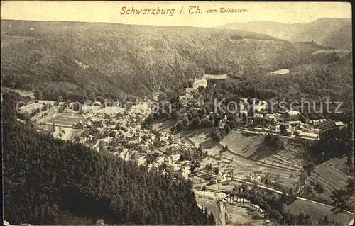 Schwarzburg Thueringer Wald Blick vom Trippstein  Kat. Schwarzburg