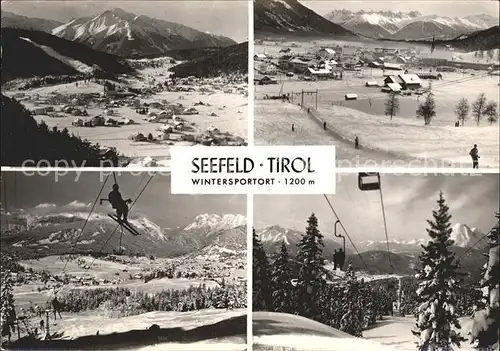 Seefeld Tirol Sesselbahn Ski  Kat. Seefeld in Tirol