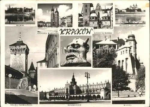 Krakow Malopolskie Wawel Kosciol Mariacki Brama Florianska  Kat. Krakow