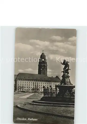 Dresden Rathaus Kat. Dresden Elbe