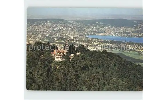 Uetliberg ZH Fliegeraufnahme mit Zuerichsee