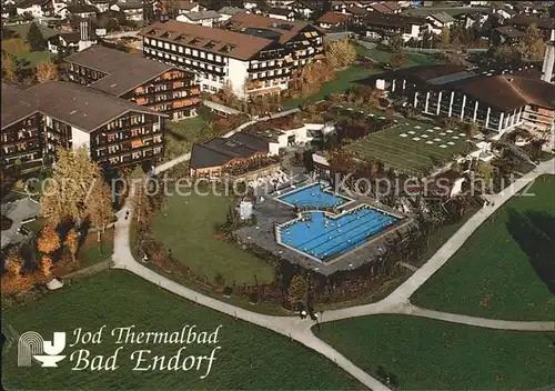 Bad Endorf Fliegeraufnahme Jod und Thermalbad Kat. Bad Endorf