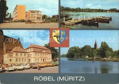 Roebel Mueritz Sorge Oberschule Promenade Rathaus Hafen Kat. Roebel Mueritz