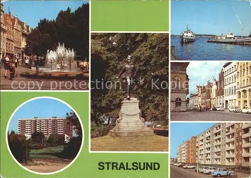 Stralsund Mecklenburg Vorpommern Rudolf Leonhard Weg Ferdinand von Schill Denkmal Kat. Stralsund