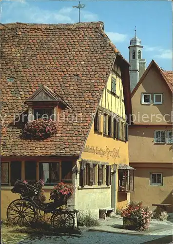 Rothenburg Tauber Zur Hoell eines der aeltesten Buergerhaeuser der Stadt Kat. Rothenburg ob der Tauber