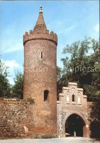 Neubrandenburg Fangelturm und Stadtmauer Kat. Neubrandenburg