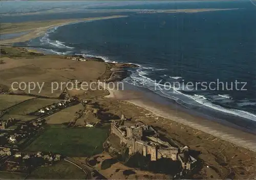 Northumberland Heath Bamburgh Castle Fliegeraufnahme Kat. Bexley