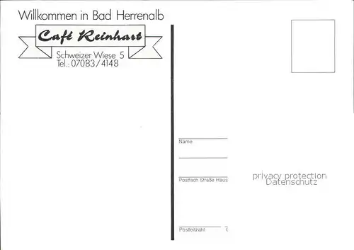 Bad Herrenalb Cafe Reinhart Kat. Bad Herrenalb