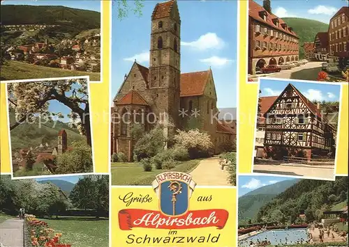 Alpirsbach Kirche Fachwerkhaus Kat. Alpirsbach
