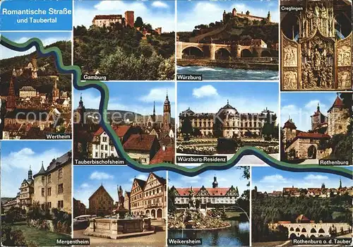 Wuerzburg Rothenburg Weikersheim Mergentheim Kat. Wuerzburg