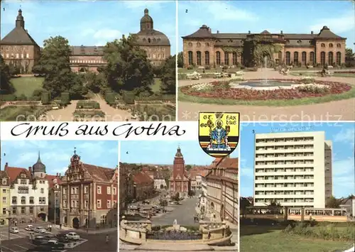 Gotha Thueringen Schloss Friedenstein Orangerie Rathaus Markt Kat. Gotha