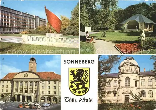 Sonneberg Thueringen Ehrenmal Karl  Marx  Strasse Stadtpark Rathaus Kat. Sonneberg