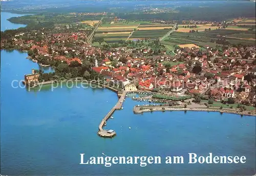 Langenargen Bodensee Fliegeraufnahme Hafen Landesteg Kat. Langenargen