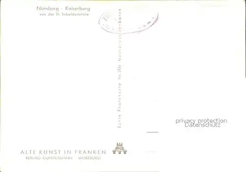 Nuernberg Kaiserburg Kat. Nuernberg