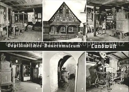 Landwuest Bauernmuseum Blockstube Russkueche Kammerwagen Kat. Markneukirchen