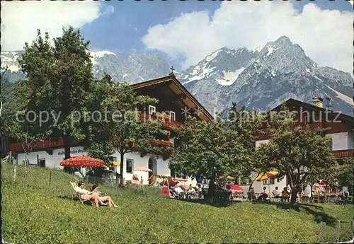 Scheffau Wilden Kaiser Cafe Restaurant Pension Gruber  Kat. Scheffau am Wilden Kaiser