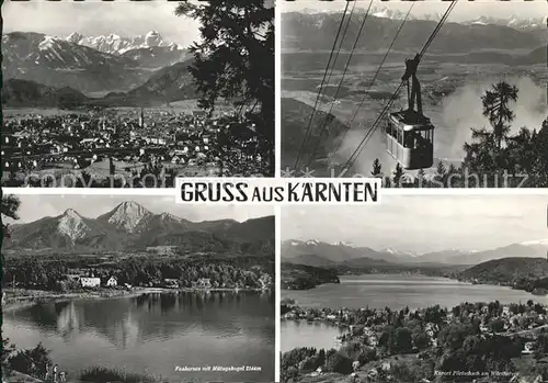 Faakersee Poertschach Luftseilbahn Kat. Villach