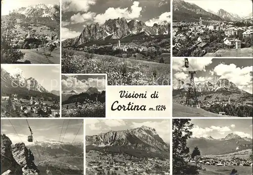 Cortina d Ampezzo Luftseilbahn Teilansichten  Kat. Cortina d Ampezzo