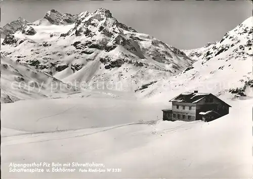 Silvrettahorn Alpengasthof Piz Buin Schattenspitze Eckhoerner  Kat. Silvrettahorn