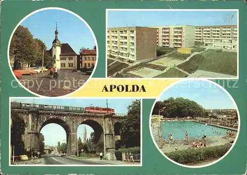 Apolda Markt Neubaugebiet Viadukt Freibad  Kat. Apolda