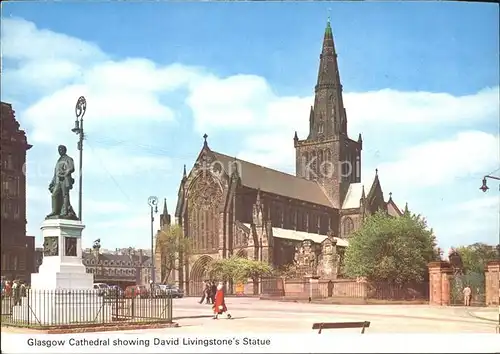 Glasgow Cathedral showing David Livingstone Statue Kat. Glasgow City