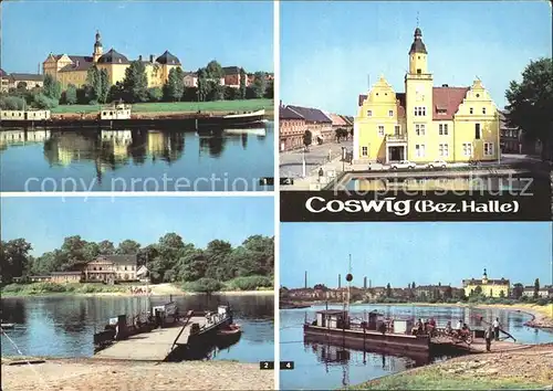 Coswig Sachsen Rathaus Elbe  Kat. Coswig