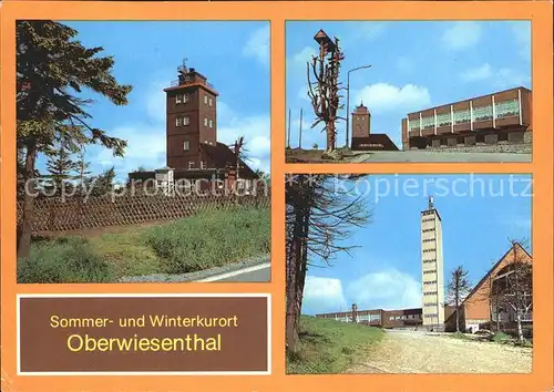 Oberwiesenthal Erzgebirge Wetterwarte Fichtelberg Aussichtsturm  Kat. Oberwiesenthal