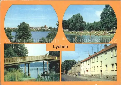 Lychen Stadtsee Strandbad Grossen Lychensee Fussgaengerzone  Kat. Lychen