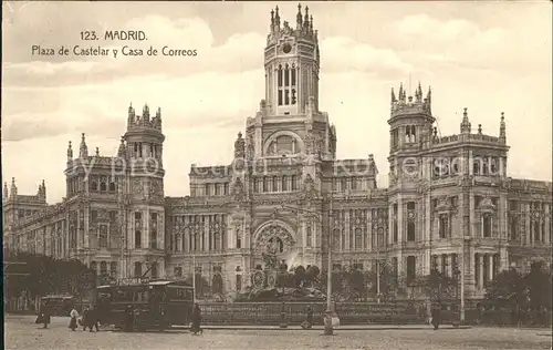 Madrid Spain Plaza de Castelar y Casa de Correos Kat. Madrid