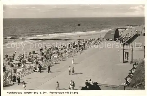 Westerland Sylt Promenade mit Strand Kat. Westerland