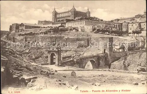 Toledo Castilla La Mancha Puente de Alcantara y Alcazar Kat. Toledo