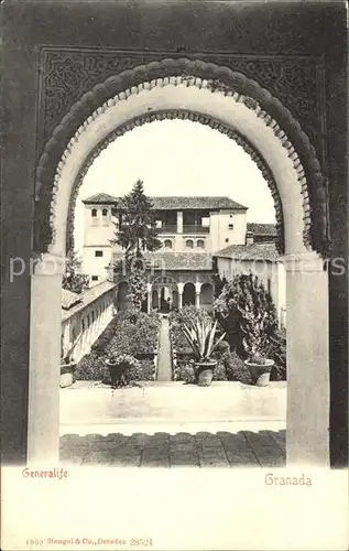 Granada Andalucia Palacio de Generalife Kat. Granada