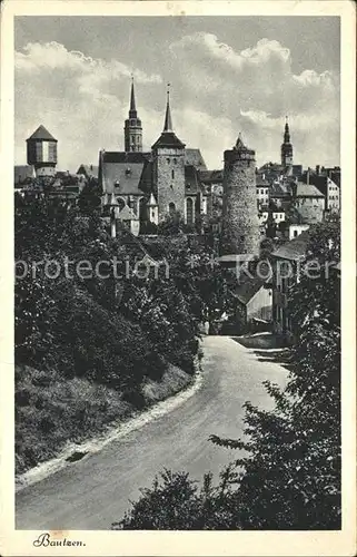 Bautzen Michaeliskirche Alte Wasserkunst Tuerme des Doms Rathaus Kat. Bautzen