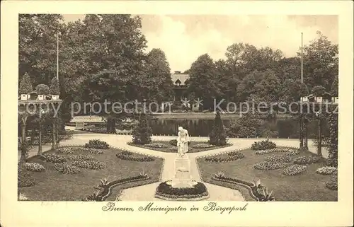 Bremen Meiereigarten im Buergerpark Statue Denkmal Kat. Bremen