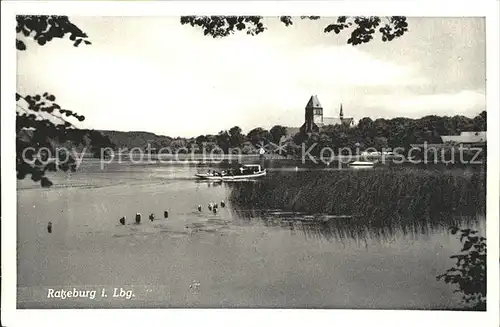 Ratzeburg Blick zur Kirche Naturpark Lauenburgische Seen Kat. Ratzeburg