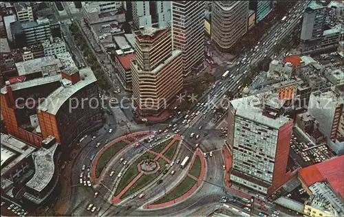 Mexico City Glorieta de Cristobal Colon Paseo de la Reforma vista aerea Kat. Mexico