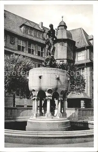 Offenbach Main Ludo Mayer Brunnen Statue Kat. Offenbach am Main