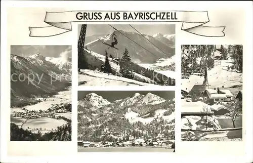 Bayrischzell Gesamtansicht Wintersportplatz Alpenpanorama Skilift Kirche Kat. Bayrischzell