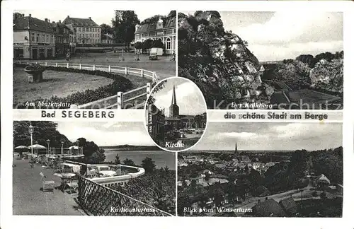 Bad Segeberg Marktplatz Kirche Kurhaus Terrasse Kalkberg Wasserturm Kat. Bad Segeberg