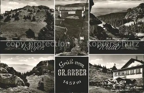 Bayerisch Eisenstein Grosser Arber Gipfel Sessellift Schutzhaus Landschaft Fernsicht Kat. Bayerisch Eisenstein