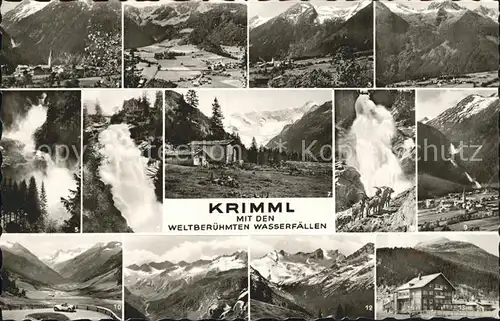 Krimml Wasserfaelle Alpenpanorama Kat. Krimml